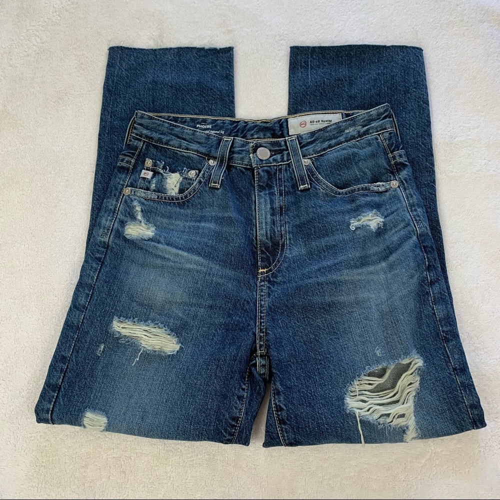Ag Adriano Goldshmied Phoebe Vintage High Waisted Tapered Leg Jeans